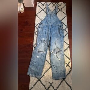 BDG Light Blue Denim Overalls